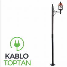 Zerpa Sıvamalı Alüminyum Rumeli Armatür Yandan Tekli Direk Z10102 (2.60 mt)